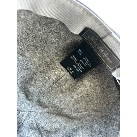 Saks Fifth Avenue Mens Gray Black Ball Cap Hat Casual Everyday Soft Lined - Picture 2 of 3